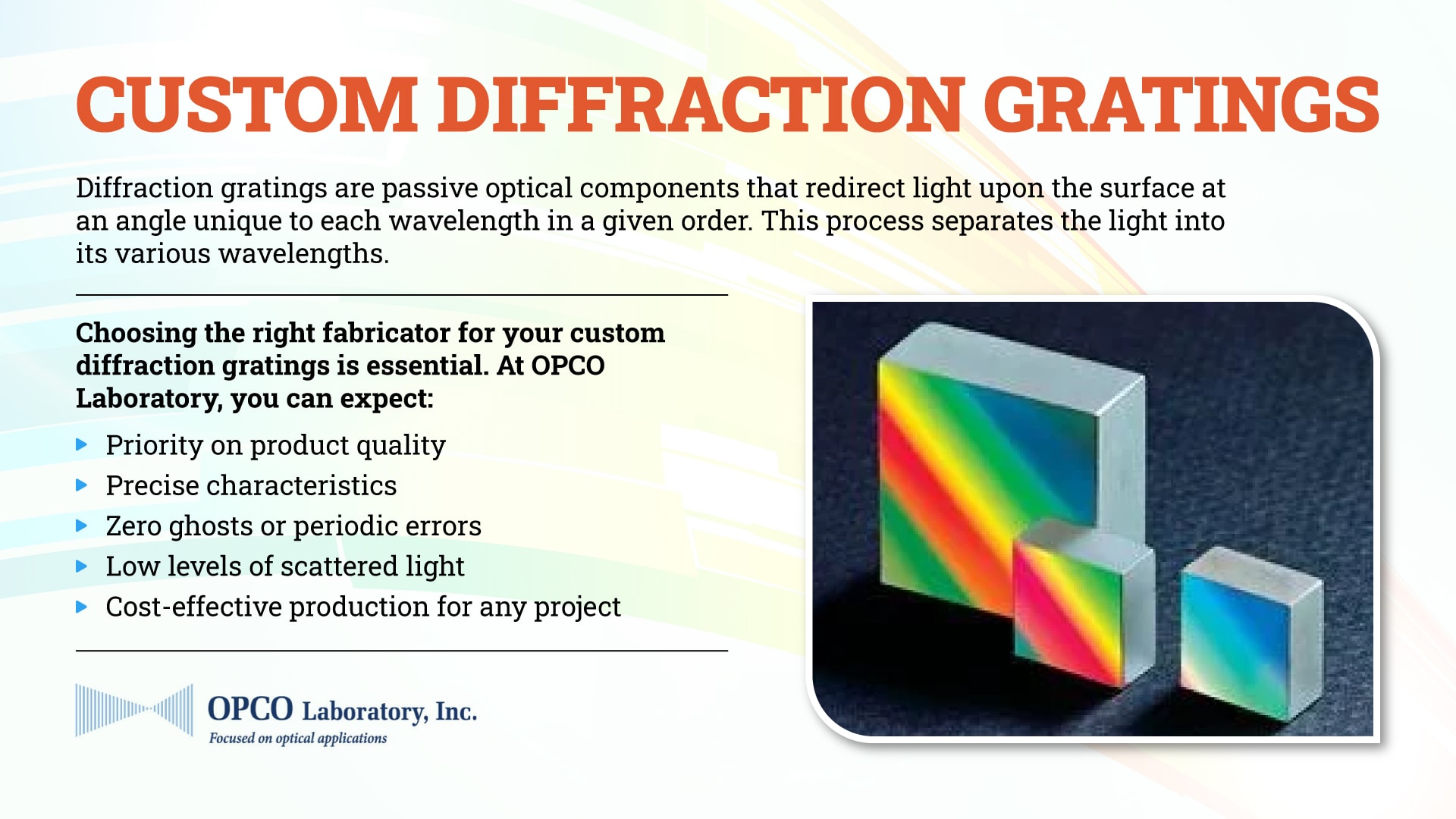 Custom Diffraction Gratings